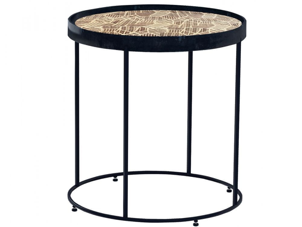 Danish Style Odkládací stolík Chloe, 47 cm, čierna